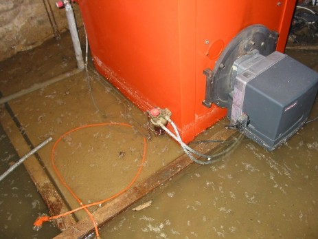 Alarme, détection inondation, chaudière noyée,électricité sous eau